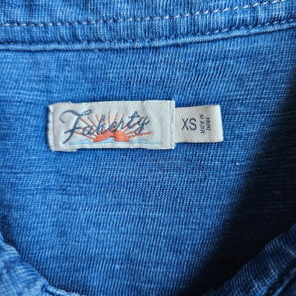 Faherty Womens Small Blue Slub 100% Cotton Long Sleeve Button Down Shirt Small - Picture 7 of 7